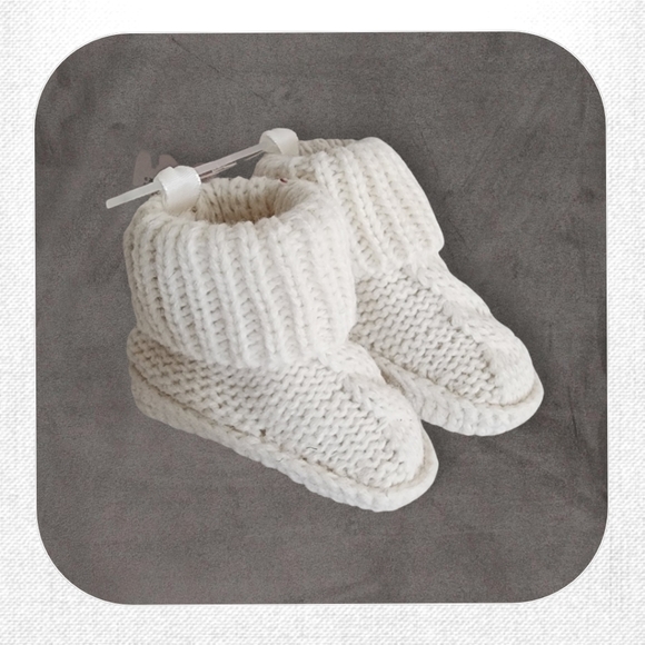 Carter's Other - Newborn Ivory Knit Shoes